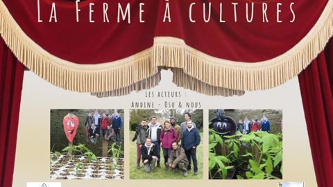 Affiche du Blog «La ferme à cultures», équipe du CNPH-Piverdière à La Ménitré (49).